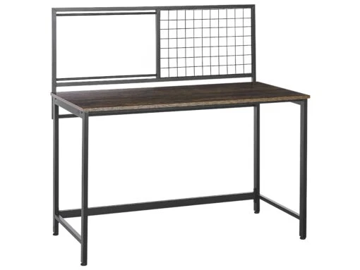 Home Office Desk 118 X 60 Cm Dark Wood With Black VINCE - Image 3