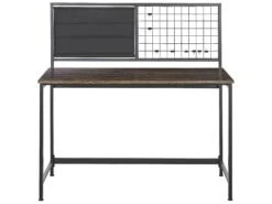 Home Office Desk 118 X 60 Cm Dark Wood With Black VINCE -Furniture Store undef src sa picid 821445 type whitesh image