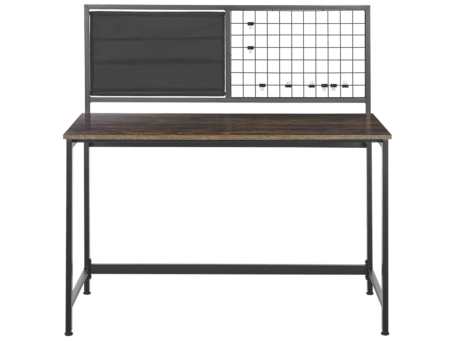 Home Office Desk 118 X 60 Cm Dark Wood With Black VINCE - Image 4