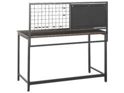 Home Office Desk 118 X 60 Cm Dark Wood With Black VINCE -Furniture Store undef src sa picid 821446 type whitesh image
