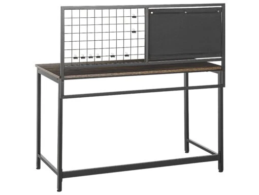 Home Office Desk 118 X 60 Cm Dark Wood With Black VINCE - Image 5