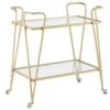 Metal Drinks Trolley With Glass Top Gold NOTI -Furniture Store undef src sa picid 821555 type whitesh image