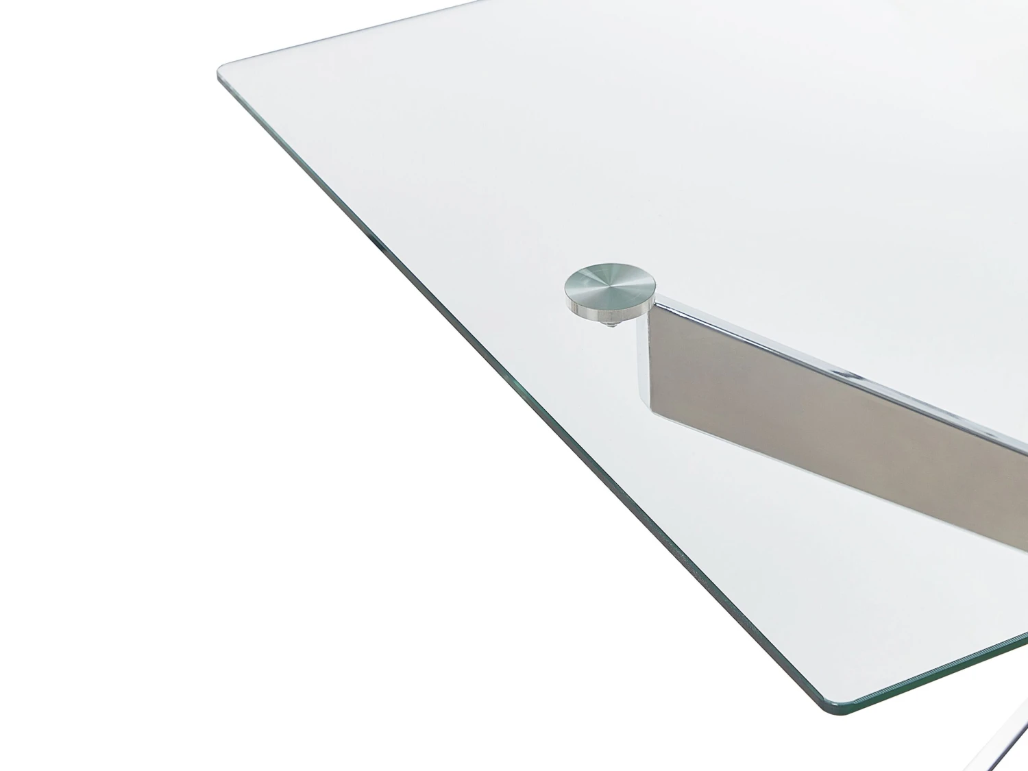 Glass Top Dining Table 120 X 70 Cm Silver MARAMO - Image 4