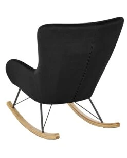 Velvet Rocking Chair Black ELLAN -Furniture Store undef src sa picid 822925 type whitesh image