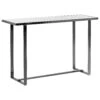 Glass Top Console Table Marble Effect White With Silver PLANO -Furniture Store undef src sa picid 823496 type whitesh image