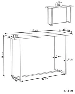 Glass Top Console Table Marble Effect White With Silver PLANO -Furniture Store undef src sa picid 823501 type whitesh image