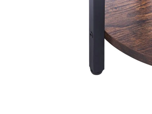 Side Table Dark Wood With Black TOLAR - Image 5