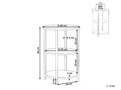 Side Table Dark Wood With Black TOLAR -Furniture Store undef src sa picid 824249 type whitesh image