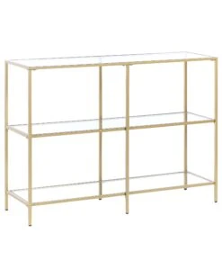 Glass Top Console Table Gold ORETTA