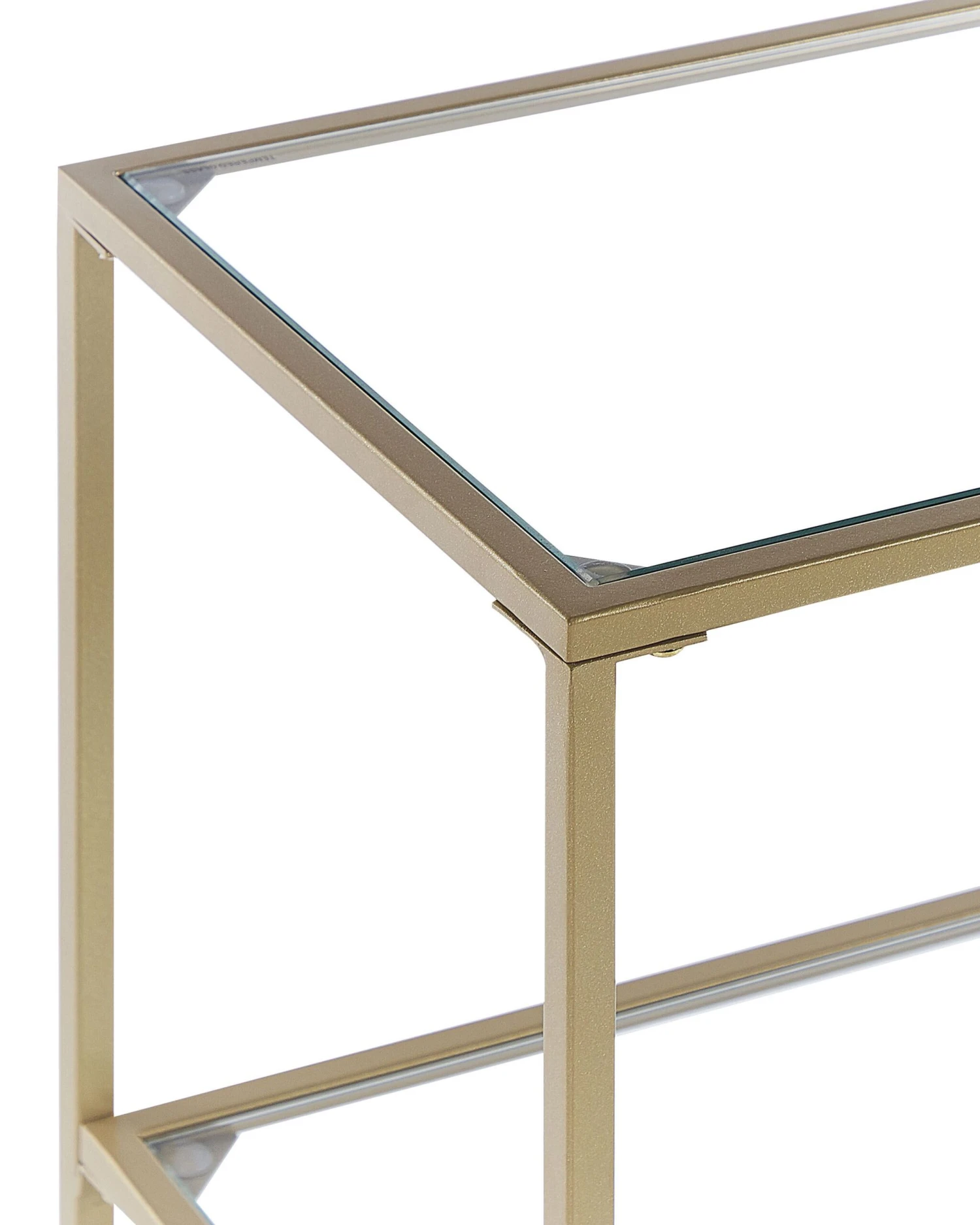 Glass Top Console Table Gold ORETTA - Image 4