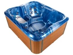 Square Hot Tub With LED Blue ARCELIA