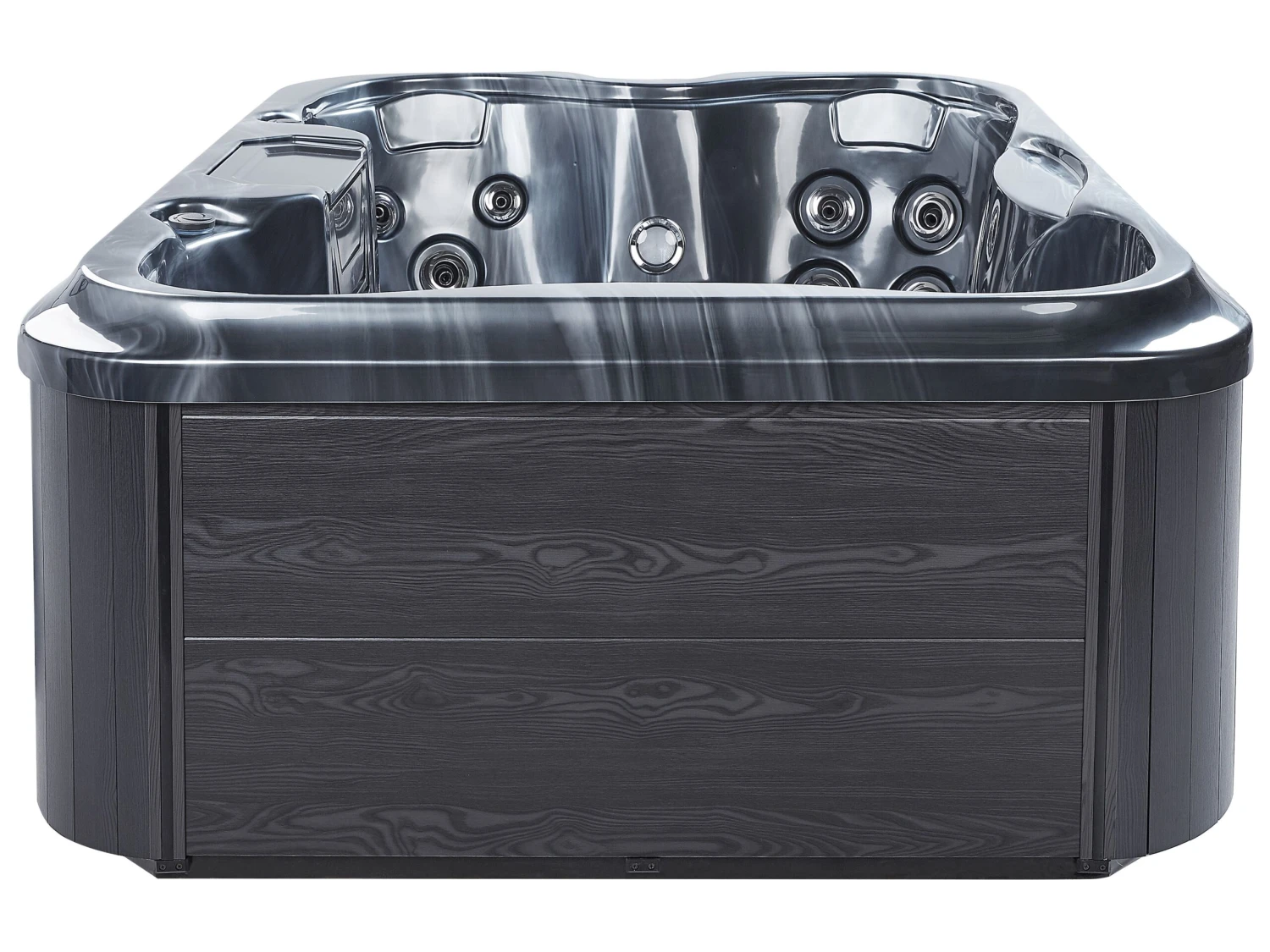 Square Hot Tub With LED Grey ARCELIA - Image 9