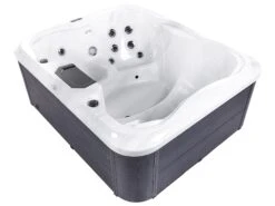 Square Hot Tub With LED White ARCELIA