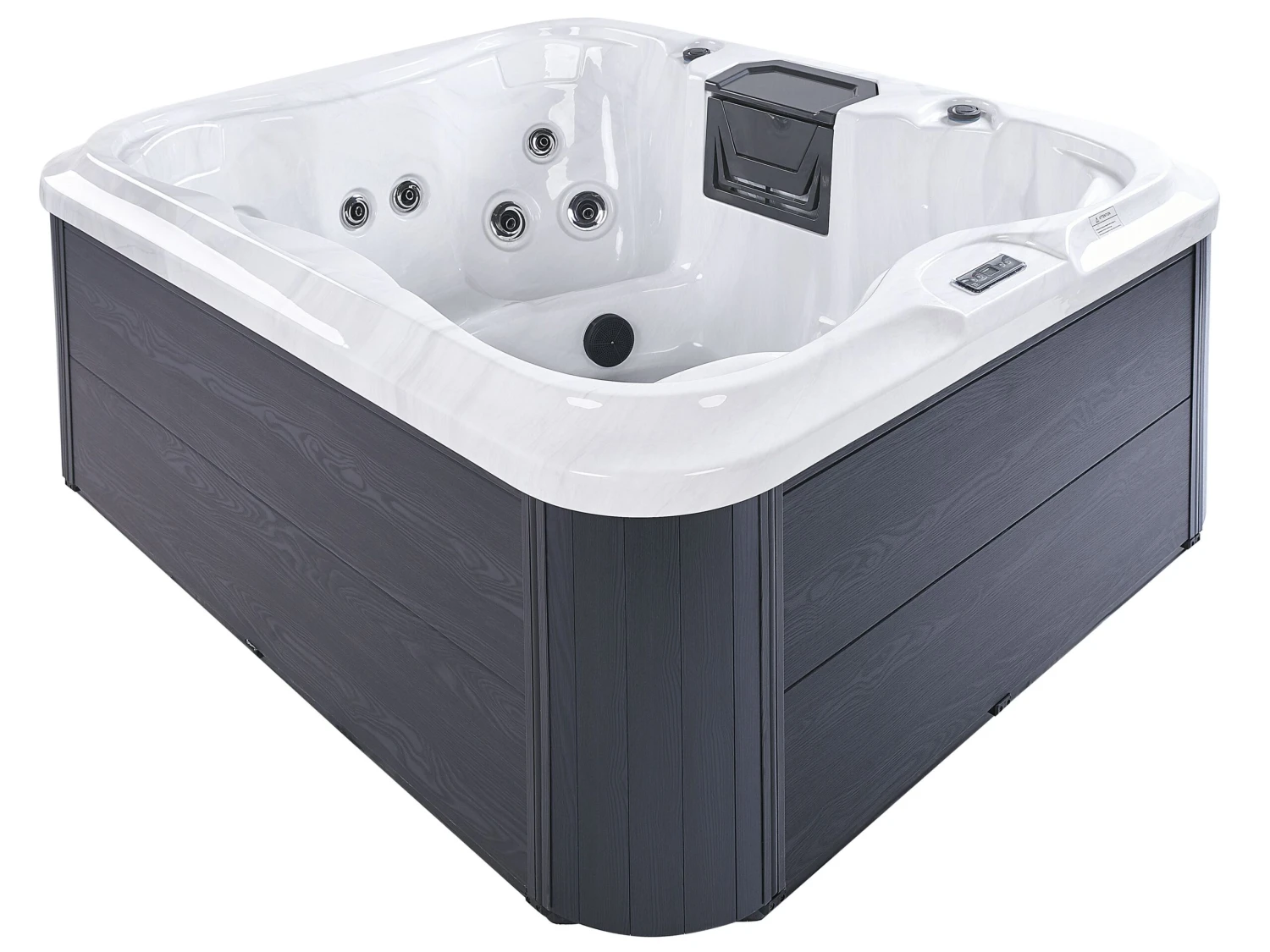 Square Hot Tub With LED White ARCELIA - Image 7