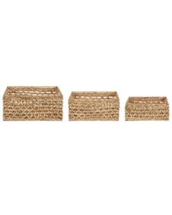 Set Of 3 Water Hyacinth Baskets Natural MINNOW -Furniture Store undef src sa picid 825138 type whitesh image