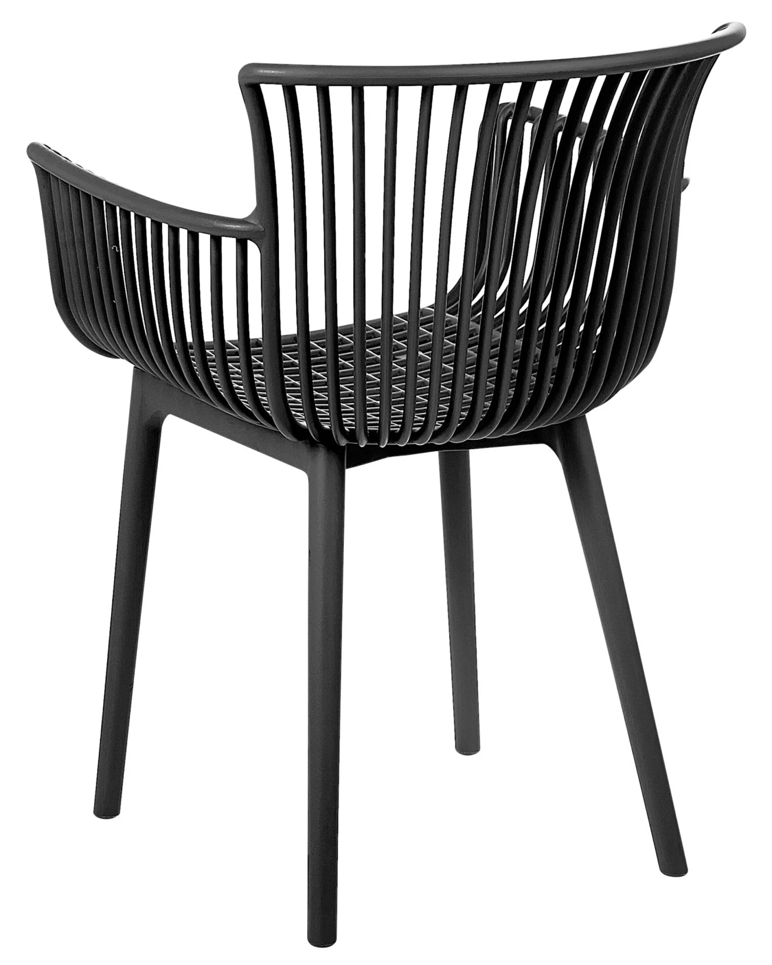 Set Of 4 Plastic Dining Chairs Black PESARO - Image 6