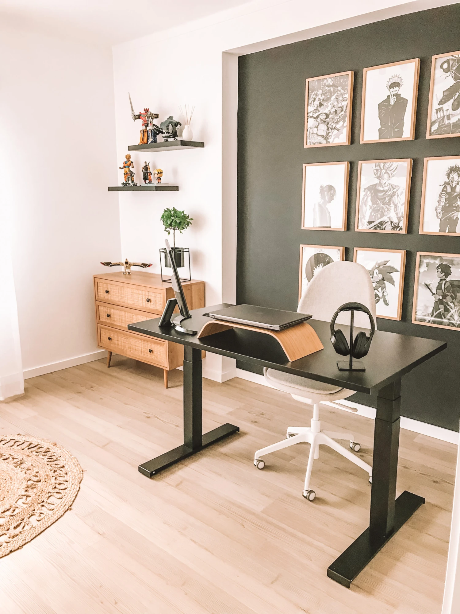 Rattan 3 Drawer Chest Light Wood PONCA - Image 8