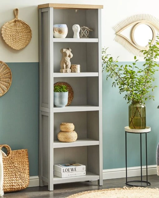 5 Tier Bookcase Grey CLIO - Image 2