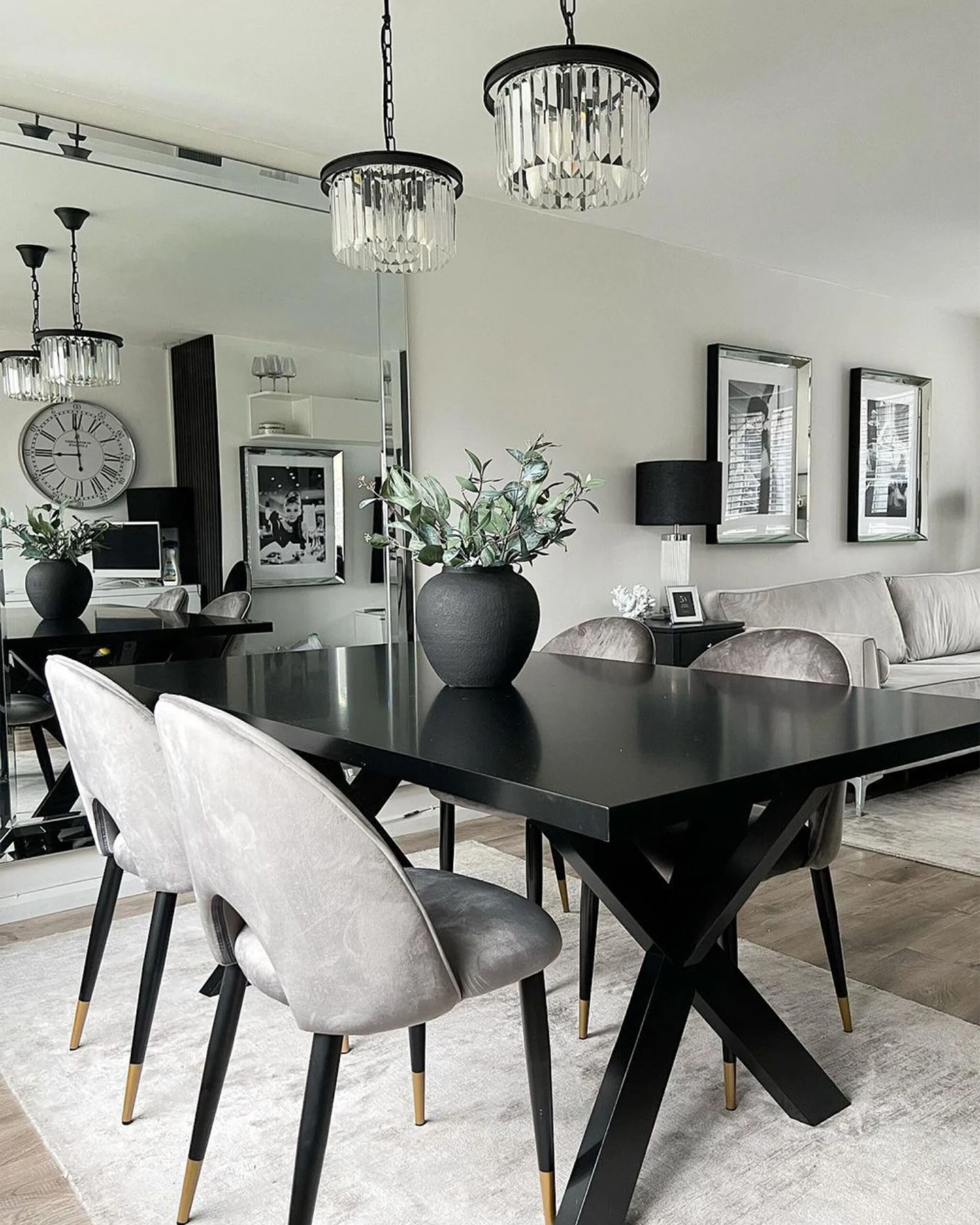 Dining Table 180 X 100 Cm Black LISALA - Image 3