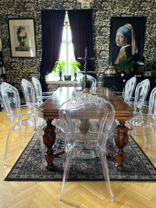 Set Of 2 Accent Chairs Acrylic Transparent VERMONT II - Image 3