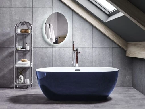 Freestanding Bath 1700 X 800 Mm Navy Blue NEVIS - Image 2