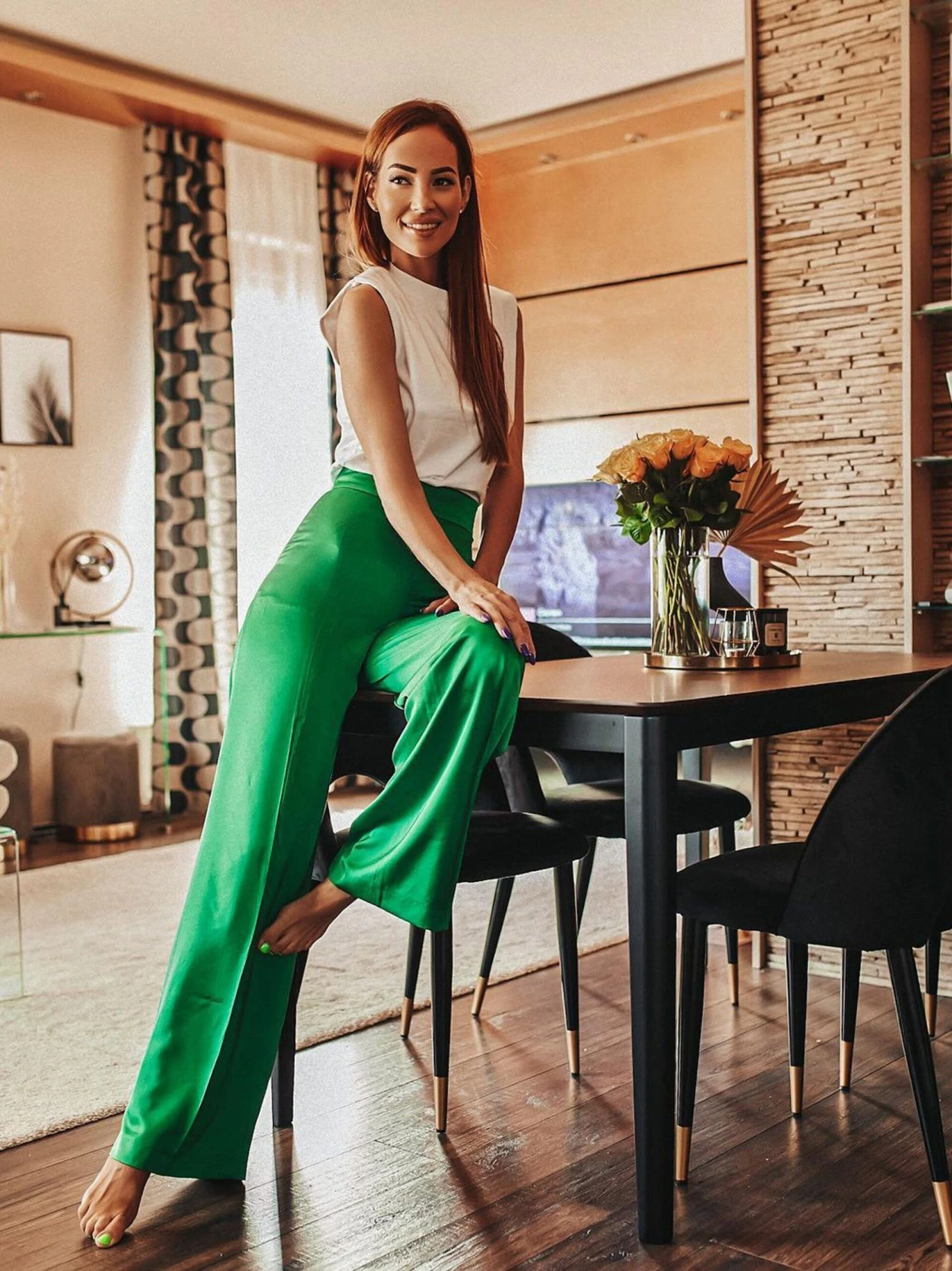 Set Of 2 Velvet Dining Chairs Black MAGALIA - Image 5