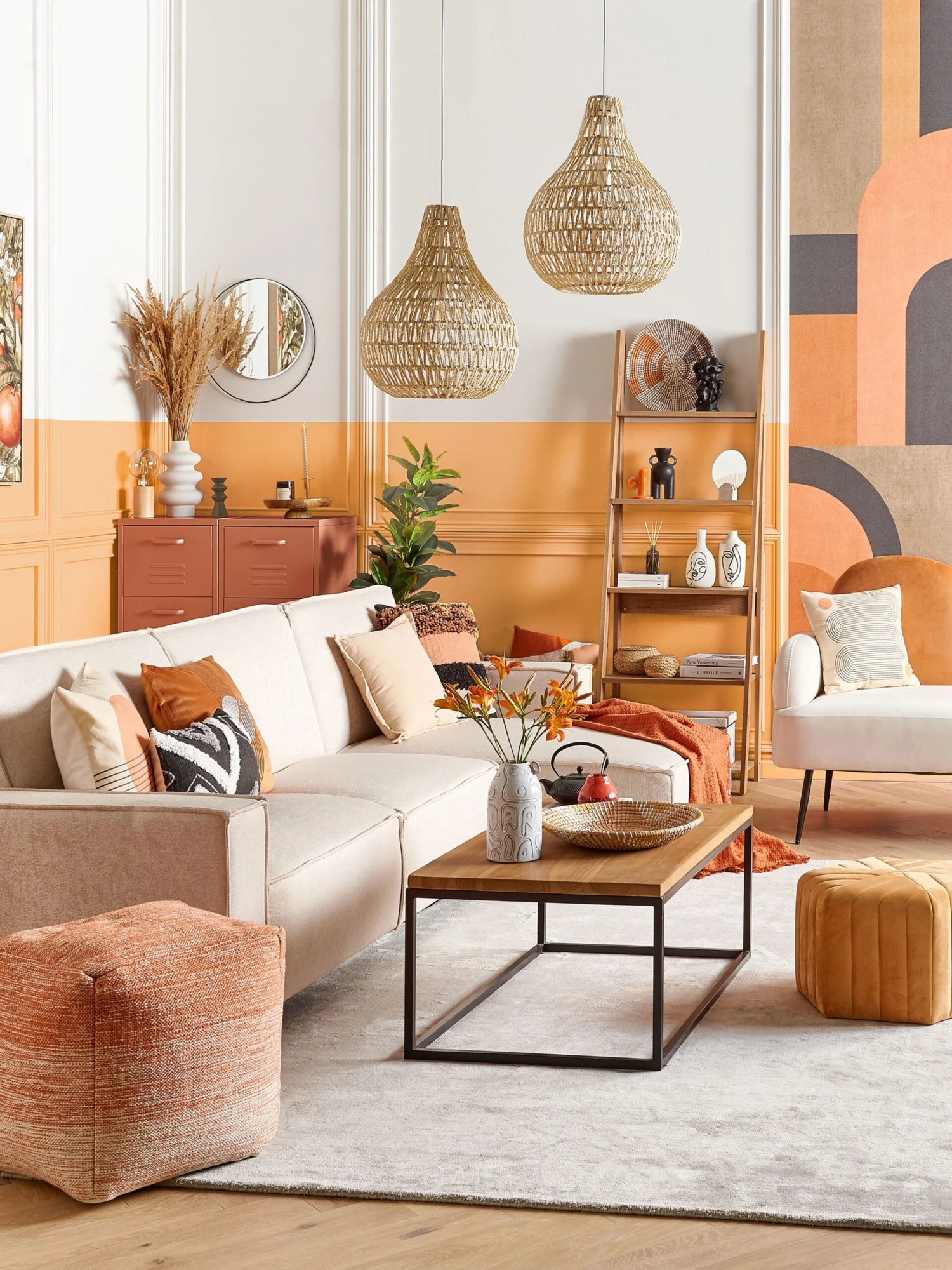 Coffee Table Light Wood With Black DELANO - Image 4