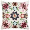 Embroidered Cotton Cushion Flower Pattern 50 X 50 Cm Multicolour BAHRAICH -Furniture Store undef src sa picid 829432 type whitesh image