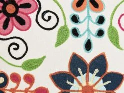 Embroidered Cotton Cushion Flower Pattern 50 X 50 Cm Multicolour BAHRAICH -Furniture Store undef src sa picid 829435 type whitesh image