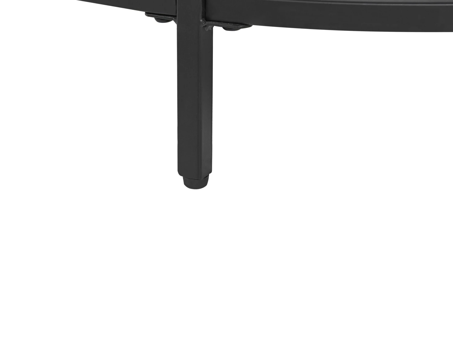 Glass Top Coffee Table With Mirrored Shelf Black BIRNEY - Image 7