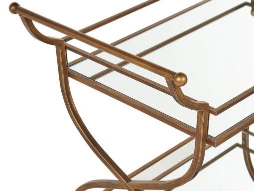 Metal Drinks Trolley With Mirrored Top Gold LARINO - Image 4