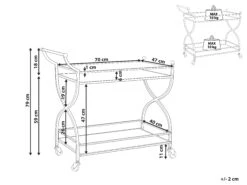 Metal Drinks Trolley With Mirrored Top Gold LARINO -Furniture Store undef src sa picid 829851 type whitesh image