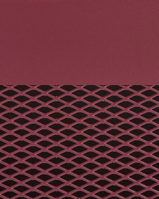 Mesh Door Steel Bedside Table Dark Red OSSETT - Image 9