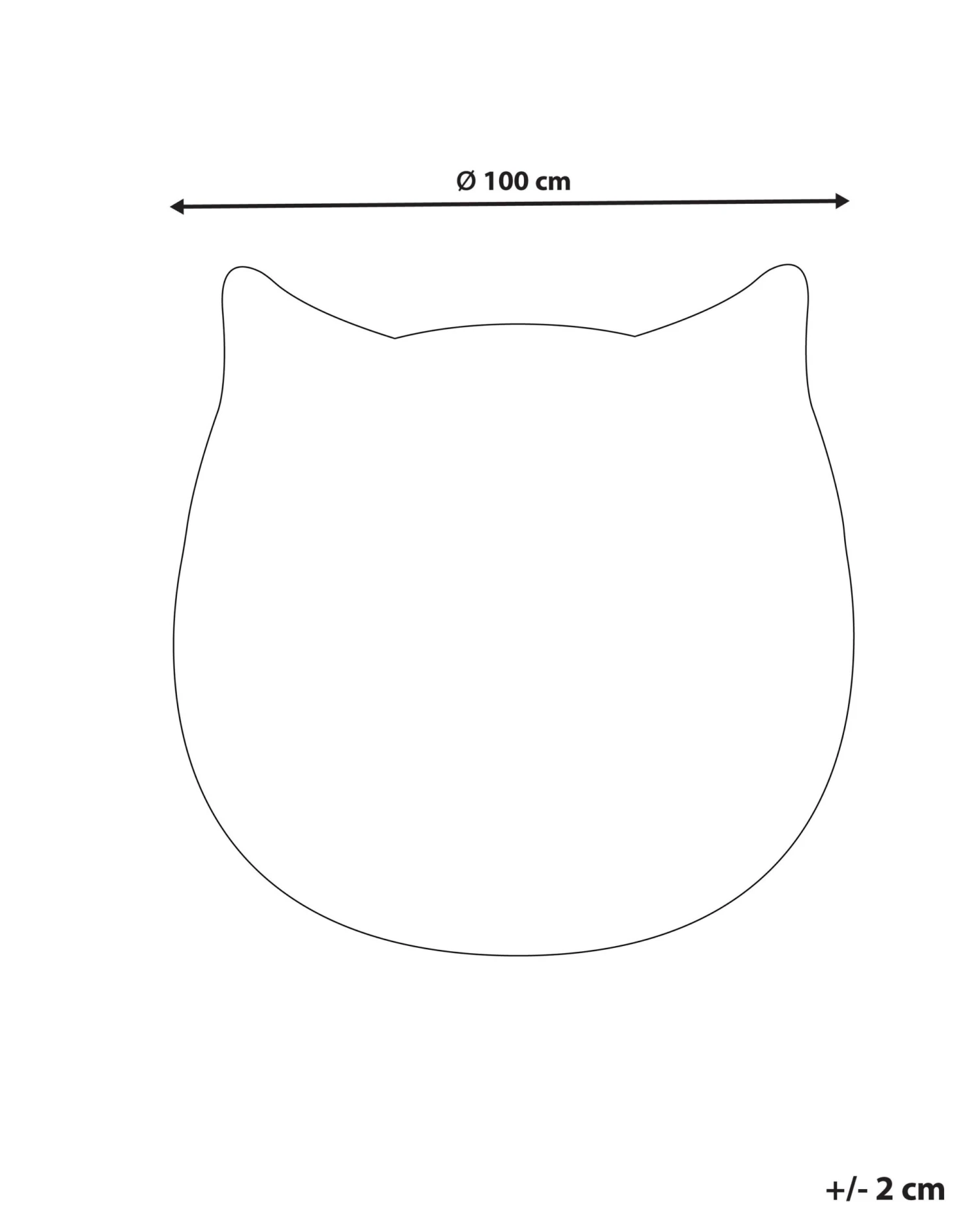 Kids Rug Cat Print ⌀ 100 Cm White KITTY - Image 6