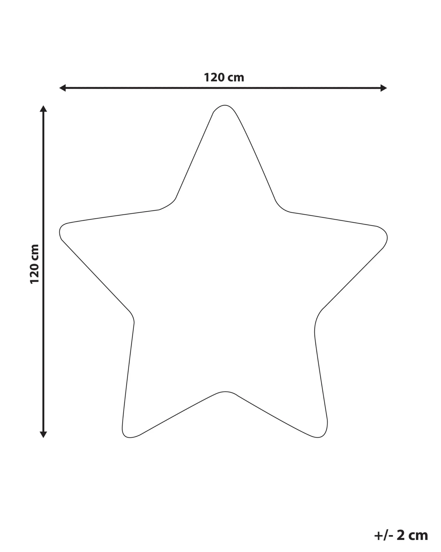 Kids Rug Star Print 120 X 120 Cm Blue SIRIUS - Image 6