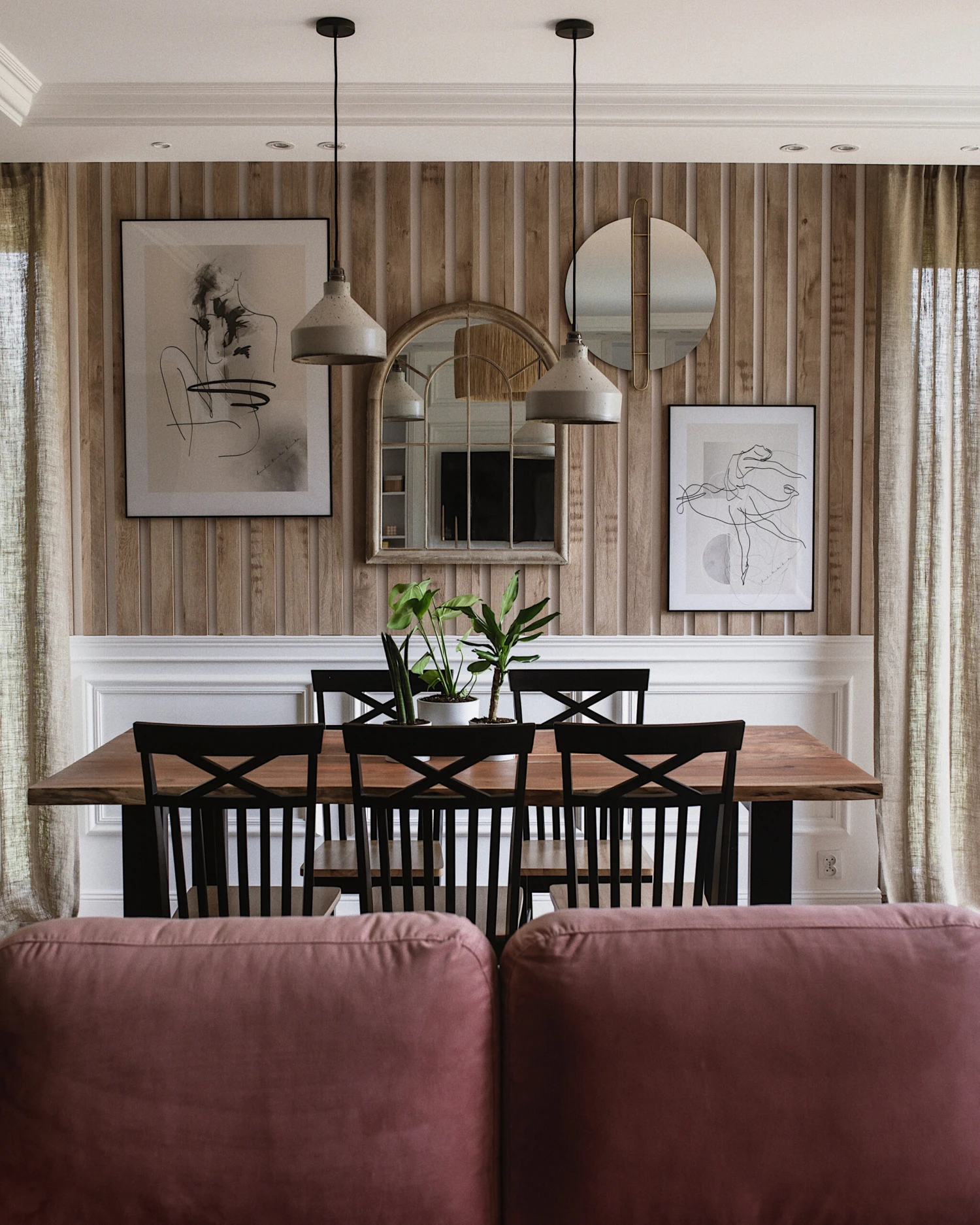 Set Of 2 Dining Chairs Light Wood And Black HOUSTON - Image 3