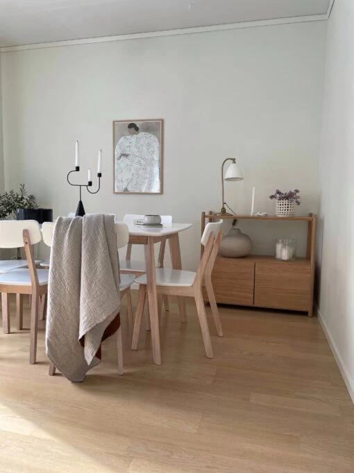 Set Of 2 Wooden Dining Chairs White SANTOS - Image 3