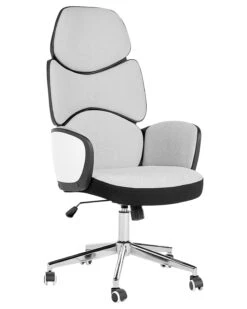Swivel Office Chair Light Grey And Black SPLENDID