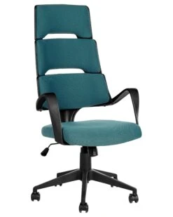 Swivel Office Chair Teal Blue GRANDIOSE