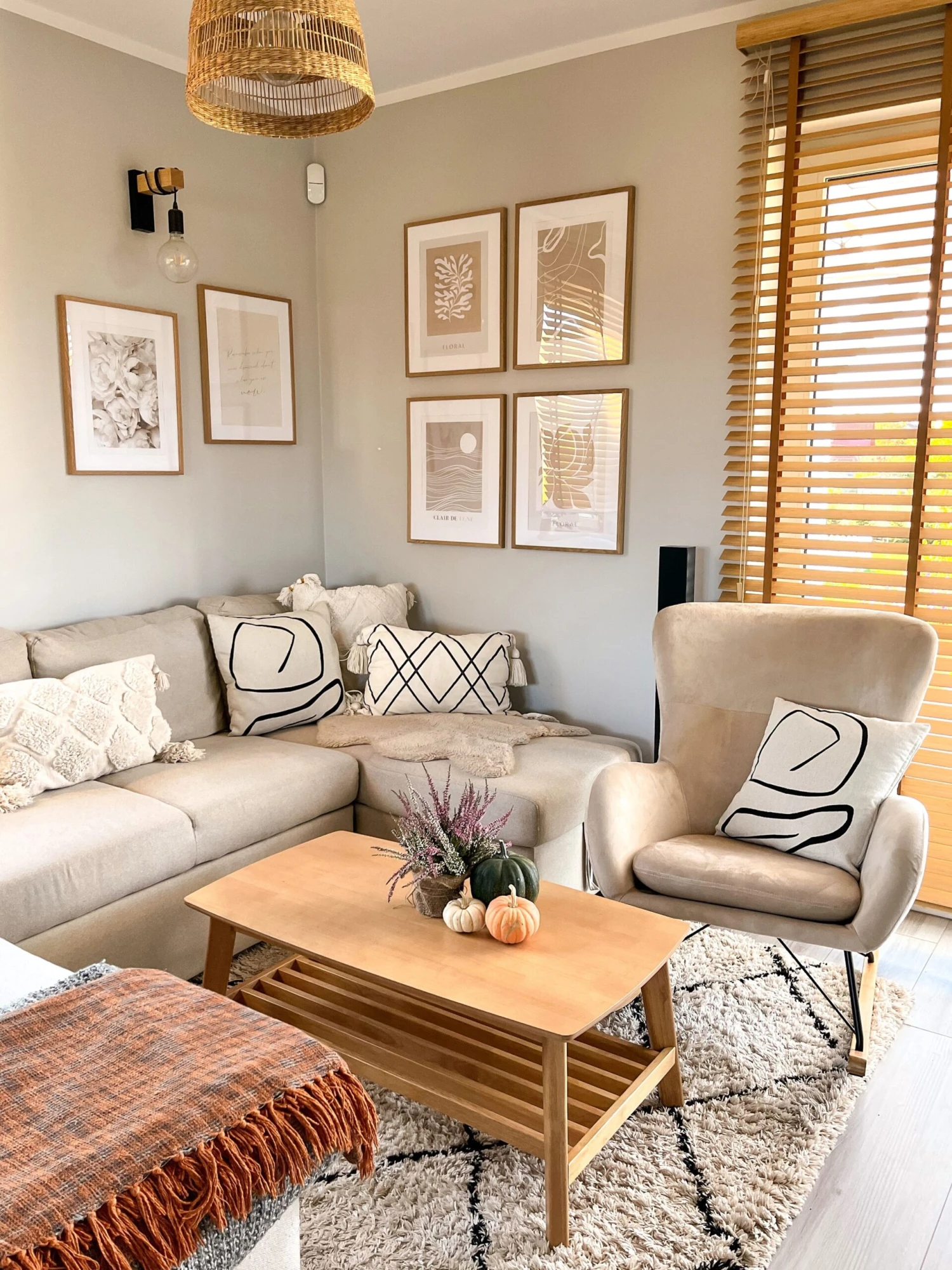 Velvet Rocking Chair Light Grey ELLAN - Image 4