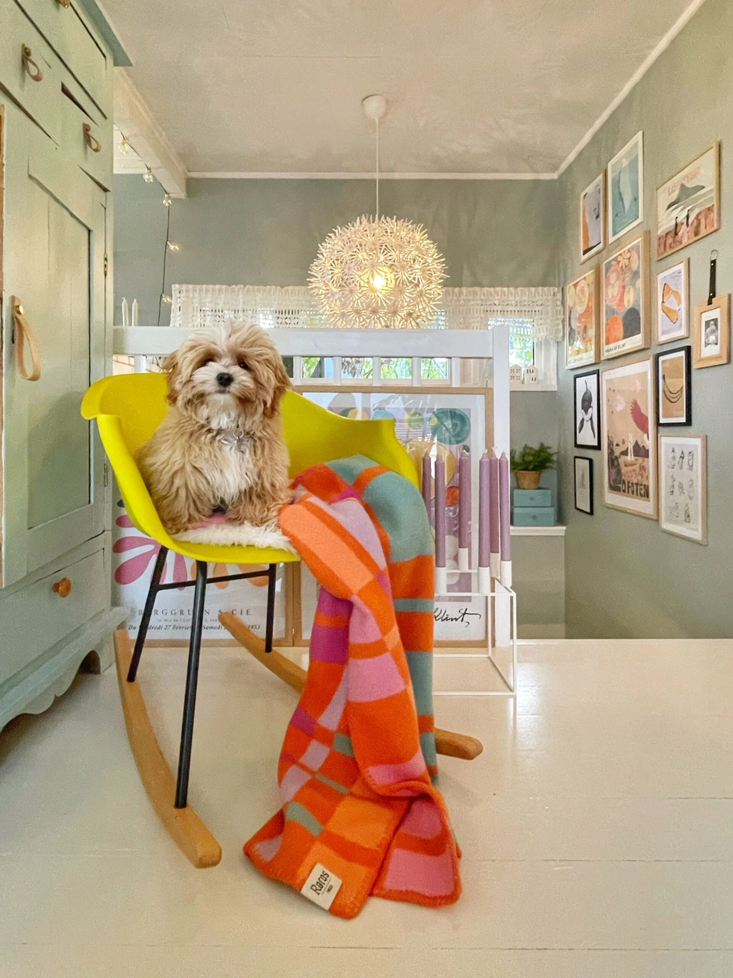 Rocking Chair Yellow HARMONY - Image 3