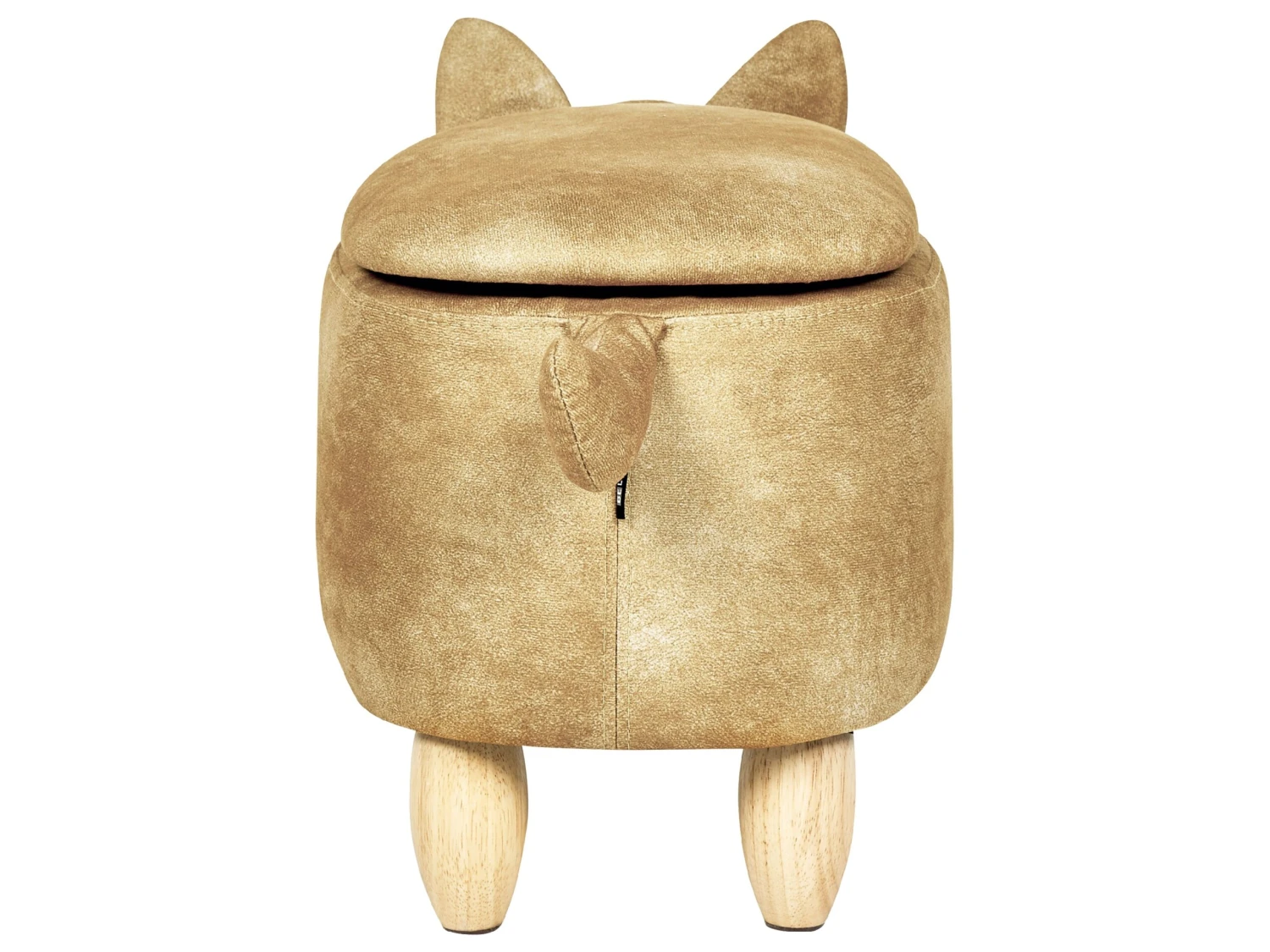 Velvet Storage Animal Stool Orange FOX - Image 7