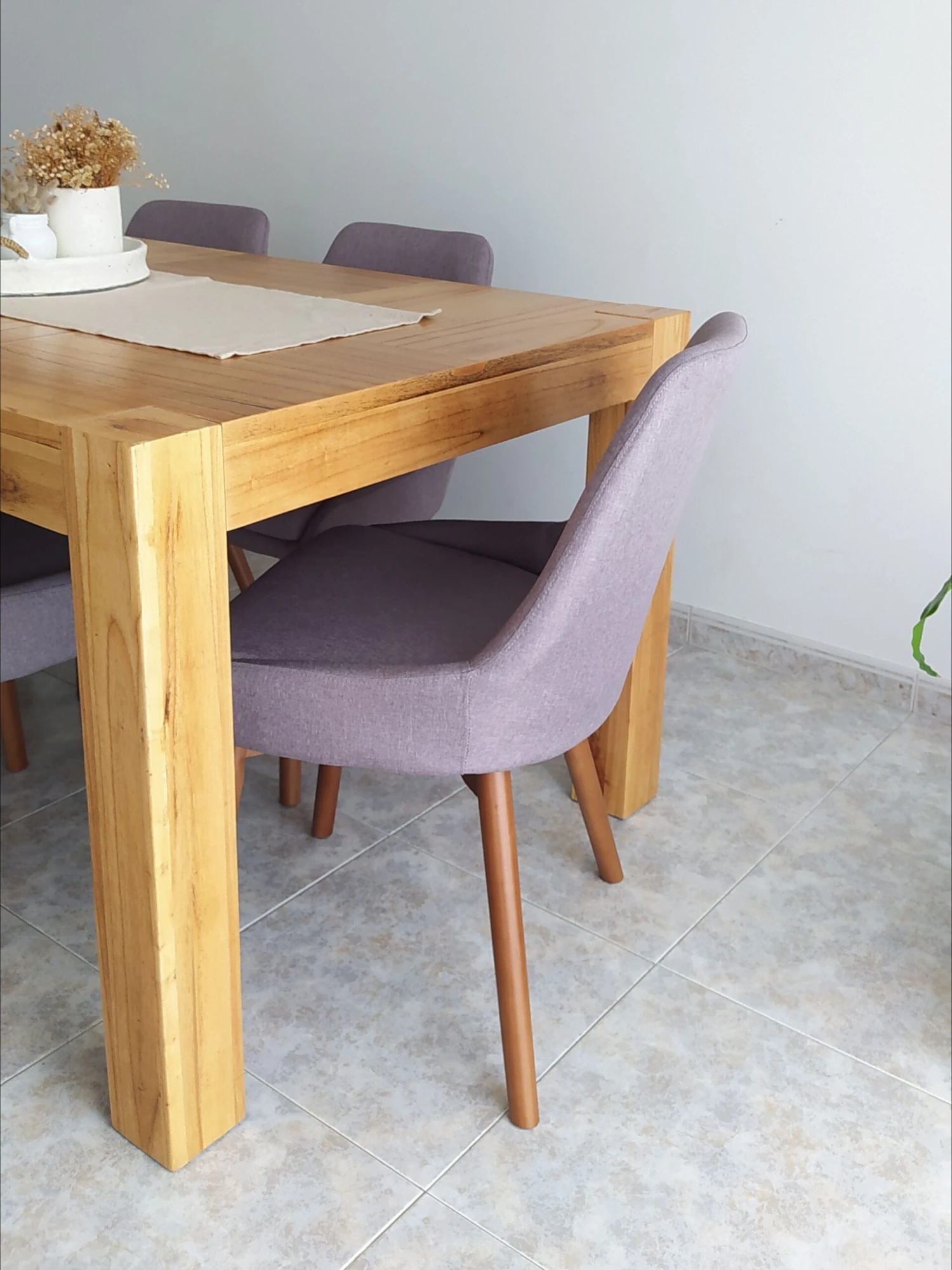 Set Of 2 Fabric Dining Chairs Taupe MELFORT - Image 3