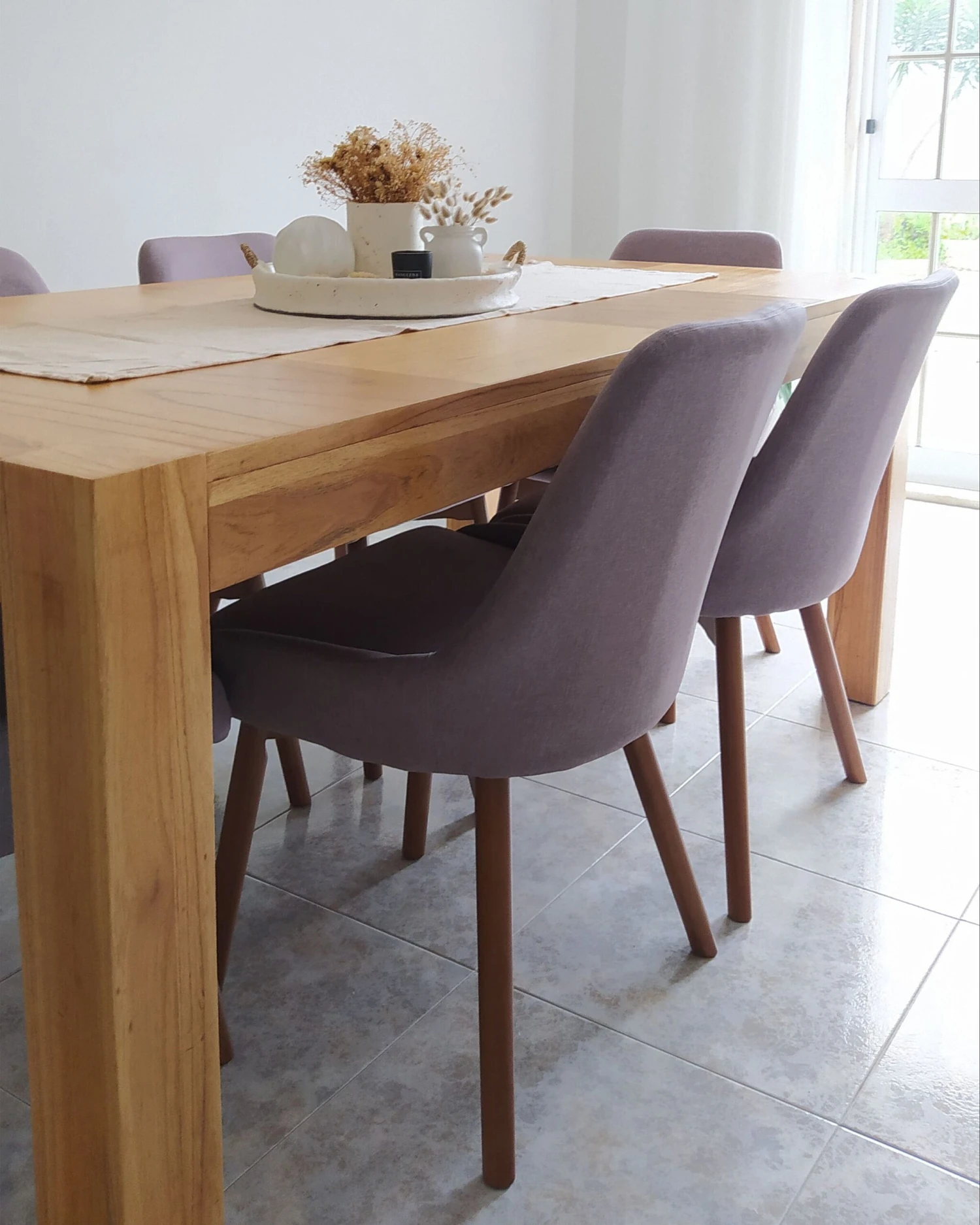 Set Of 2 Fabric Dining Chairs Taupe MELFORT - Image 4