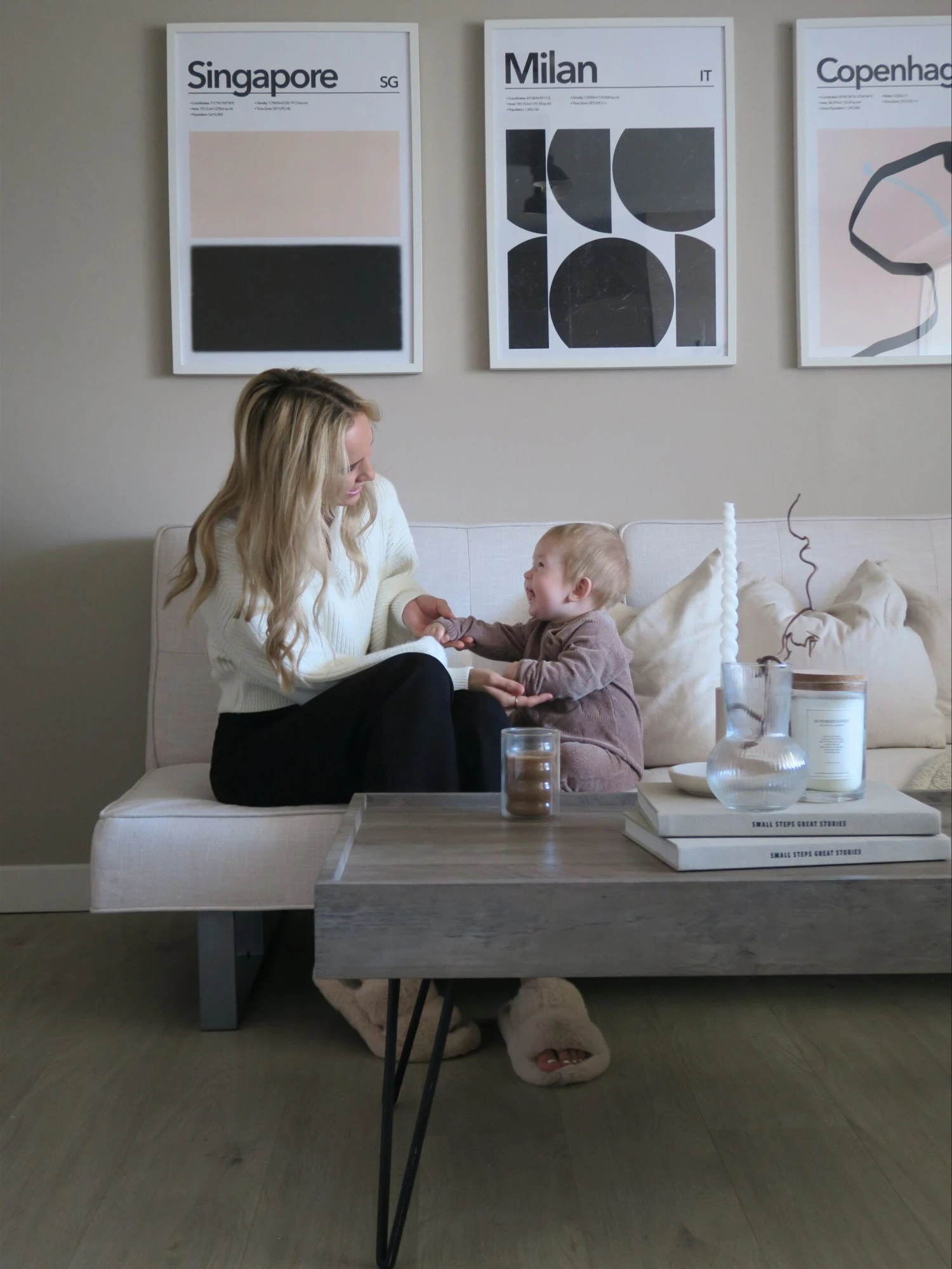 Coffee Table Grey Wood WELTON - Image 4
