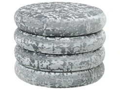 Velvet Storage Pouffe Light Grey BREWTON