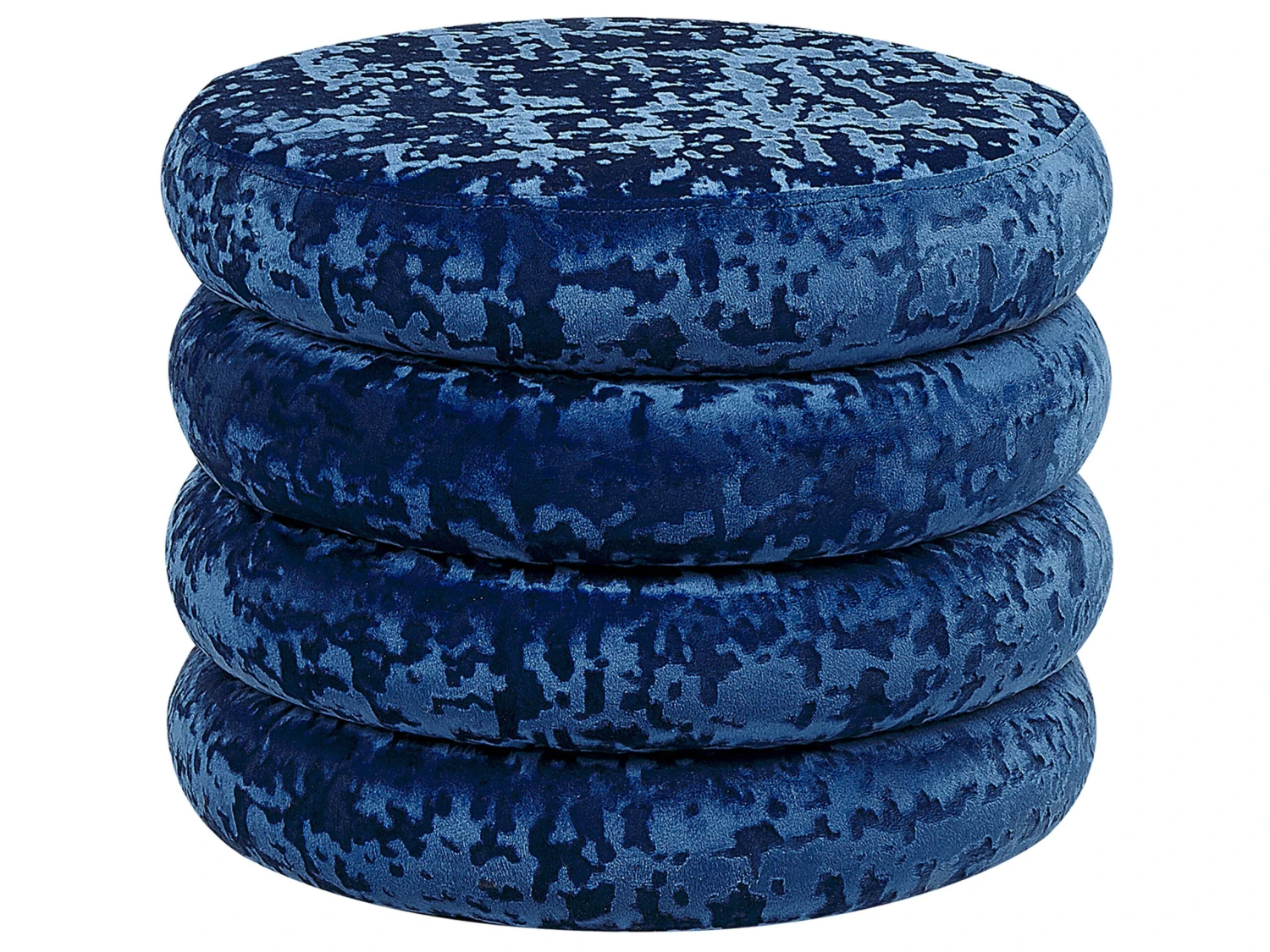 Velvet Storage Pouffe Navy Blue BREWTON
