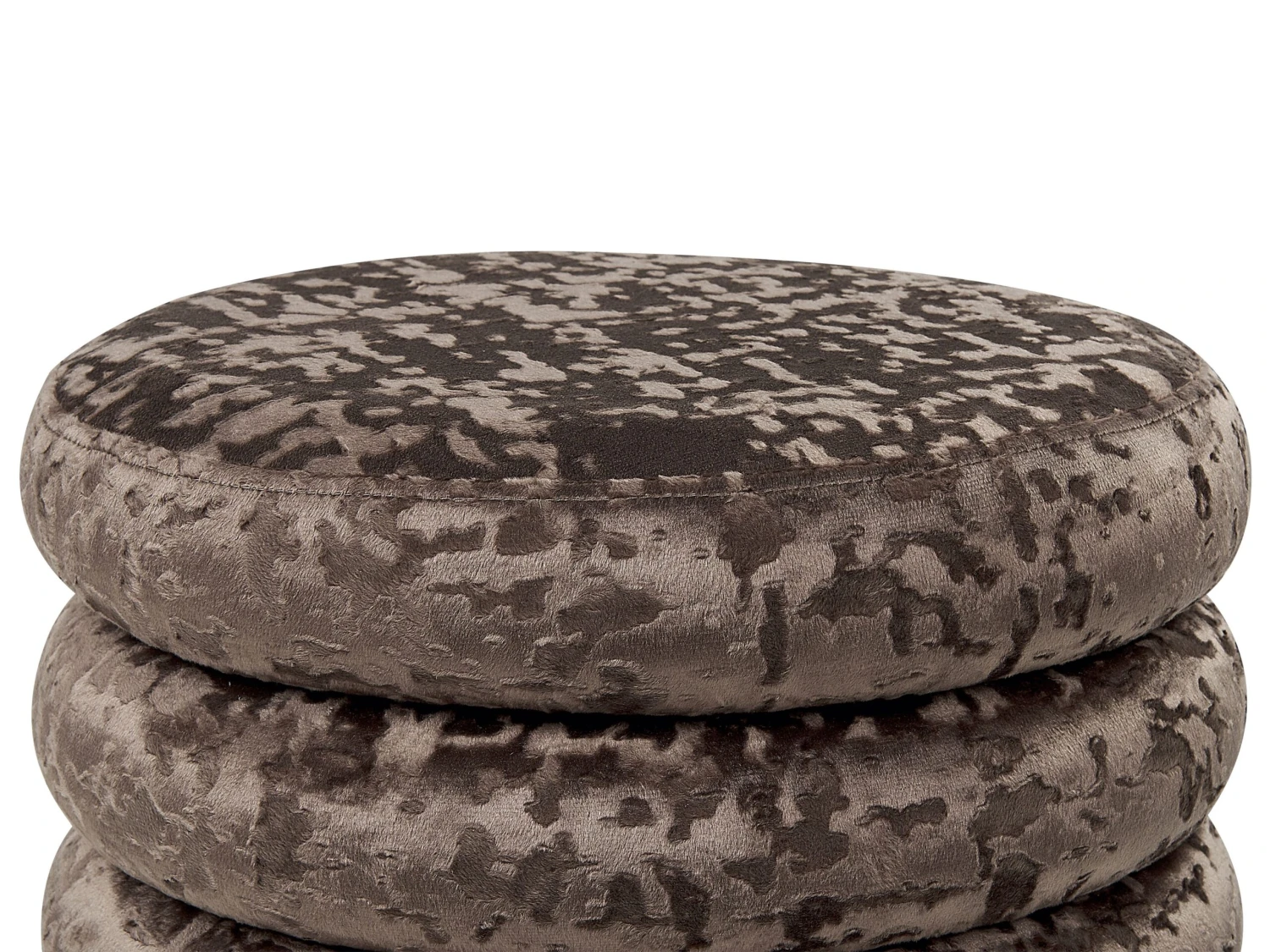 Velvet Storage Pouffe Brown BREWTON - Image 4