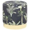 Velvet Pouffe Black And Green WRILEY -Furniture Store undef src sa picid 836228 type whitesh image