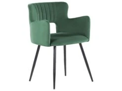 Velvet Dining Chair Dark Green SANILAC